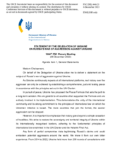 Statement by the Delegation of Ukraine on the Russian war of aggression against Ukraine