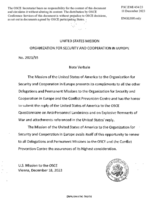 Response by the Delegation of the United States of America to the Questionnaire on Anti-Personnel Mines and Explosive Remnants of War