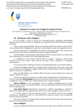 Statement by the Delegation of Ukraine on the Russian Federation’s ongoing aggression against Ukraine