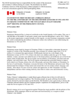 Statement by the Delegation of Canada on the 90th anniversary of the Holodomor genocide committed in Ukraine in 1932–1933 by the totalitarian Stalin regime