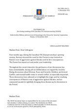 Closing statement by the Delegation of Norway