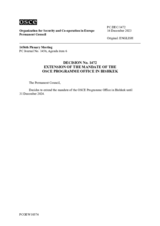 Permanent Council Decision No. 1472