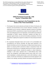 Statement by the Spanish EU Presidency in response to the presentation by the Chairs of the Three Committees