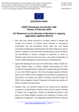 Statement by the Belgian EU Presidency on the Russian Federation’s ongoing aggression against Ukraine
