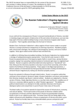 Statement by the Delegation of the United States of America on the Russian Federation’s ongoing aggression against Ukraine