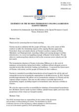 Statement by the Delegation of the United States of America on the Russian Federation’s ongoing aggression against Ukraine