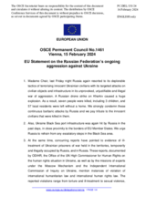 Statement by the Belgian EU Presidency on the Russian Federation’s ongoing aggression against Ukraine