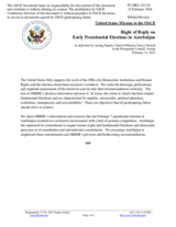 Statement by the Delegation of the United States on the early presidential election in Azerbaijan, held on 7 February 2024