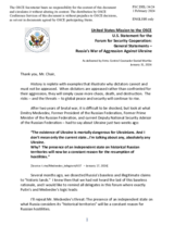 Statement by the Delegation of the United States of America on the Russian war of aggression against Ukraine