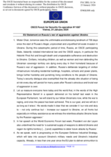 Statement by the Belgian EU Presidency on the Russian war of aggression against Ukraine