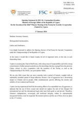 Opening statement by H.E. Dr. Constantinos Kombos, Minister of Foreign Affairs of the Republic of Cyprus