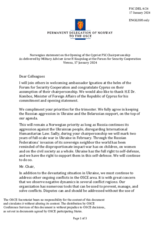 Statement by the Delegation of Norway in response to the opening statement by H.E. Dr. Constantinos Kombos, Minister of Foreign Affairs of the Republic of Cyprus