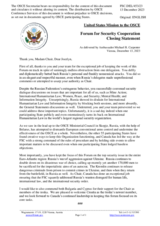 Closing statement by the Delegation of the United States of America