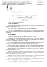Statement by the Delegation of Ukraine on the Russian Federation’s ongoing aggression against Ukraine
