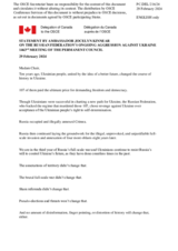 Statement by the Delegation of Canada on the Russian Federation’s ongoing aggression against Ukraine