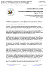 Statement by the Delegation of the United States of America on the Russian Federation’s ongoing aggression against Ukraine