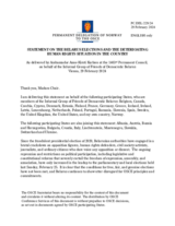 Statement by the Delegation of Norway, also on behalf of several delegations, on the elections in Belarus and the deteriorating human rights situation in that country