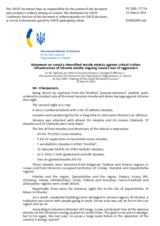 Statement by the Delegation of Ukraine on Russia’s intensified missile attacks against critical civilian infrastructure in Ukraine amidst ongoing Russian aggression