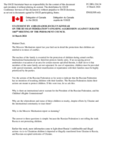 Statement by the Delegation of Canada on the Russian Federation’s ongoing aggression against Ukraine