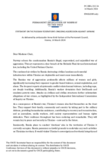 Statement by the Delegation of Norway on the Russian Federation’s ongoing aggression against Ukraine