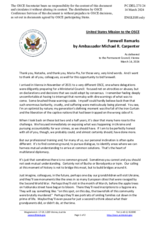 Farewell remarks by Ambassador Michael R. Carpenter