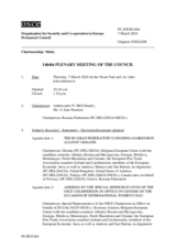 Journal of the 1464th Plenary Meeting of the Permanent Council