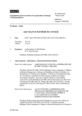 Journal de la 1464ème séance plénière du Conseil