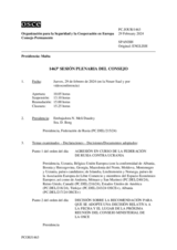 Diario de la 1463ª Sesión plenaria del Consejo Permanente