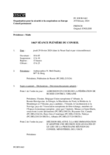 Journal de la 1463ème séance plénière du Conseil