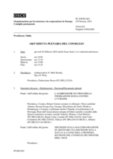 Giornale della 1463a Seduta plenaria del Consiglio permanente