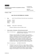 Journal de la 1461ème séance plénière du Conseil
