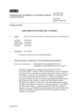 Diario de la 1460ª Sesión plenaria del Consejo Permanente