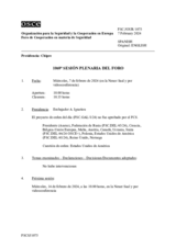 Diario de la 1069ª Sesión plenaria del Foro de Cooperación en materia de Seguridad
