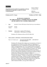 Journal de la 90ème séance commune du Forum pour la coopération en matière de sécurité et du Conseil permanent