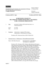 Giornale della 90a Riunione congiunta del Foro di cooperazione per la sicurezza e del Consiglio permanente