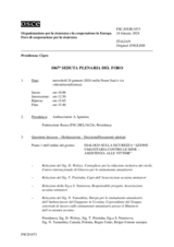 Giornale della 1067a Seduta plenaria del Foro di cooperazione per la sicurezza