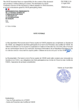 Response by the Delegation of France to the Questionnaire on the Code of Conduct on Politico-Military Aspects of Security