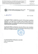 Response by the Delegation of Montenegro to the Questionnaire on the Code of Conduct on Politico-Military Aspects of Security