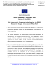 Statement by the Belgian EU Presidency in response to the report by the Head of the OSCE Mission to Skopje, Ambassador Kilian Wahl