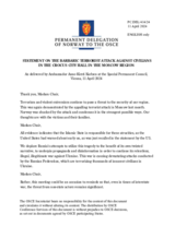 Statement by the Delegation of Norway on the barbaric terrorist attack against civilians in the Crocus city hall in the Moscow region