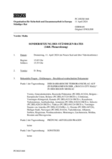 Journal der 1468. Sondersitzung des Ständigen Rates