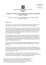 Statement by the Delegation of Norway on the Russian Federation’s ongoing aggression against Ukraine
