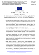 Statement by the Belgian EU Presidency on the second anniversary of the arrest of Vladimir Kara-Murza