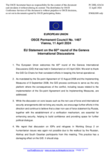 Statement by the Belgian EU Presidency on the 60th round of the Geneva International Discussions, held on 4 and 5 April 2024
