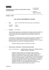 Journal de la 1467ème séance plénière du Conseil