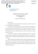 Opening session statement by the Delegation of Ukraine