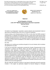 Opening session statement by the Delegation of Armenia