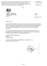 Response by the Delegation of the United Kingdom to the Questionnaire on Participating States’ Policy and/or National Practices and Procedures for the Export of Conventional Arms and Related Technology