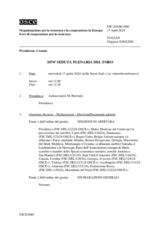 Giornale della 1074a Seduta plenaria del Foro di cooperazione per la sicurezza