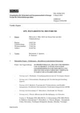 Journal der 1072. Plenarsitzung des Forums für Sicherheitskooperation